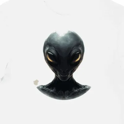 Koszulka męska biała z grafiką ufo