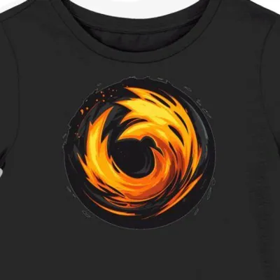 Koszulka damska czarna z nadrukiem pazura Fnatic