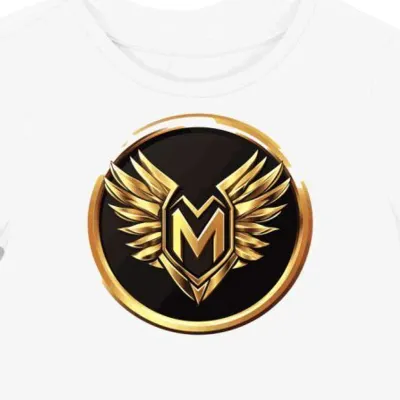Koszulka damska biała z nadrukiem złotego logo MIBR