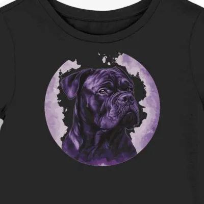 Koszulka damska czarna z motywem psa rasy Cane Corso