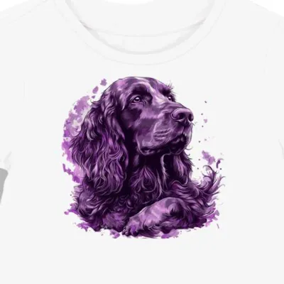 Koszulka damska biała z motywem psa rasy Irish Setter