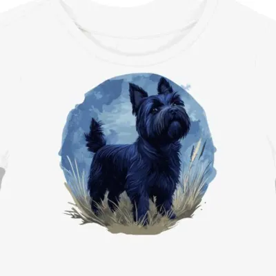 Koszulka damska biała z motywem psa Cairn Terrier