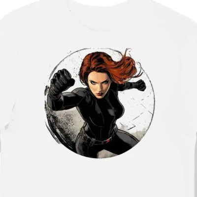 Koszulka męska biała z grafiką bohaterki Marvela
