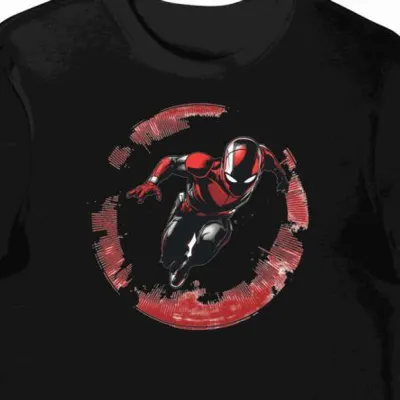 Koszulka męska czarna z motywem bohatera Ant-Man