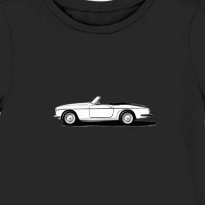 Koszulka damska czarna z motywem Alfa Romeo kabriolet