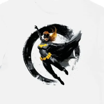 Koszulka męska biała z motywem Batgirl i chwytaka