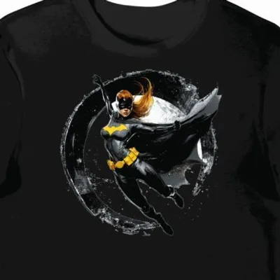 Koszulka męska czarna z nadrukiem Batgirl i liną