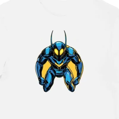 Koszulka męska biała z motywem Blue Beetle