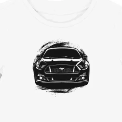 Koszulka damska biała z nadrukiem logo Ford