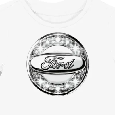 Koszulka damska biała z motywem logo Ford