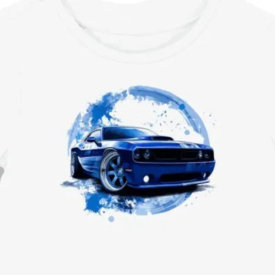 Koszulka damska biała z nadrukiem logo Dodge