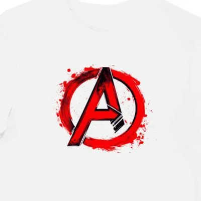 Koszulka męska biała z grafiką Avengers