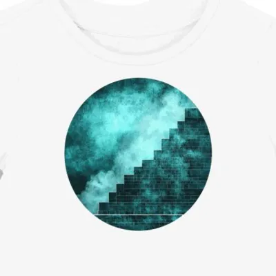 Koszulka damska biała z motywem term rzymskich