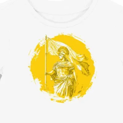Koszulka damska biała z nadrukiem rzymskiego SPQR