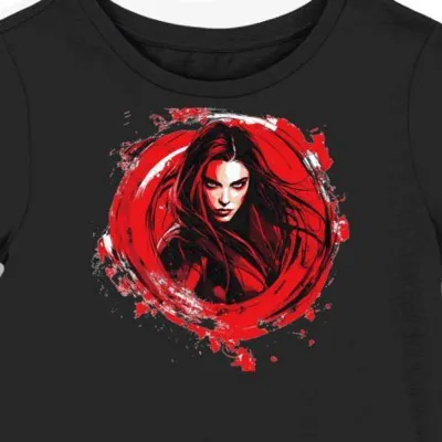 Koszulka damska czarna z motywem Scarlet Witch