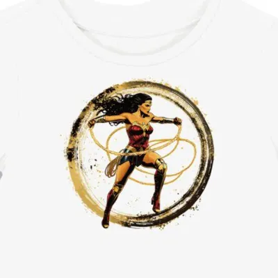 Koszulka damska biała z motywem Wonder Woman i lasso