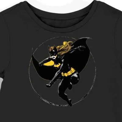 Koszulka damska czarna z grafiką bohaterki Batgirl