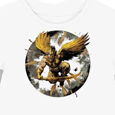 Koszulka damska biała z motywem bohatera Hawkman
