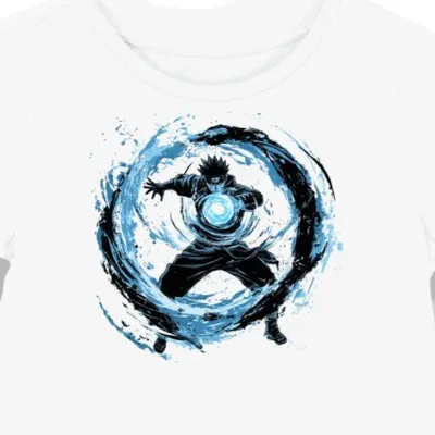 Koszulka damska biała z nadrukiem Naruto Rasengan