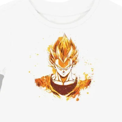 Koszulka damska biała z motywem Saiyana Goku
