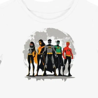Koszulka damska biała z motywem wieży drużyny Teen Titans