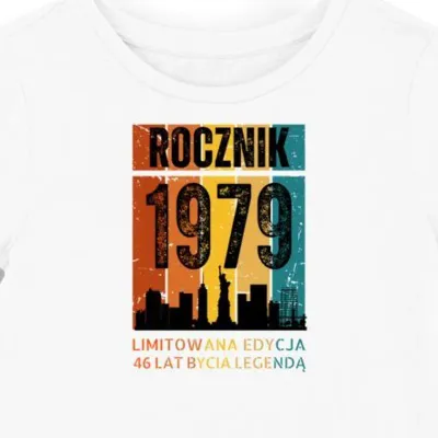 Koszulka damska biaĹ‚a 1979 urodziny 46 lat prezent