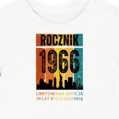 Koszulka damska biała 1966 urodziny 59 lat prezent