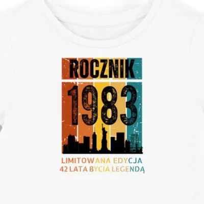 Koszulka damska biaĹ‚a 1983 urodziny 42 lat prezent