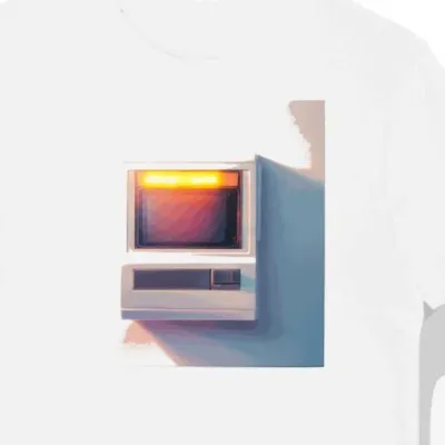 Koszulka męska biała z motywem retro Polaroid