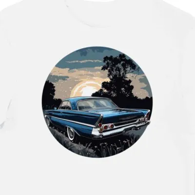 Koszulka męska biała z motywem Retro Plymouth