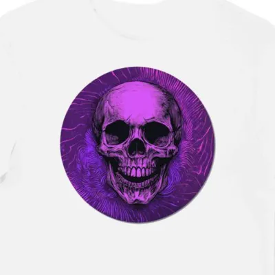 Koszulka męska biała z motywem czaszki Grateful Dead 6247