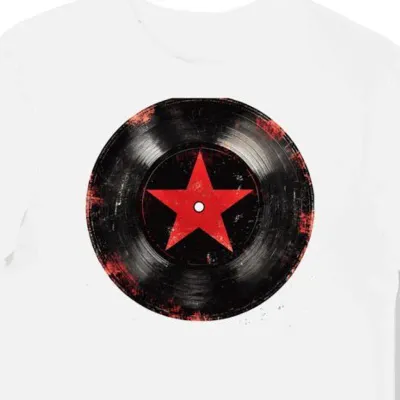 Koszulka męska biała z nadrukiem Gwiazdy Vinyl