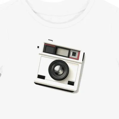 Koszulka damska biała z grafiką Polaroid