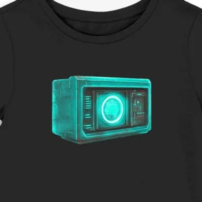 Koszulka damska czarna z motywem retro teal modemu