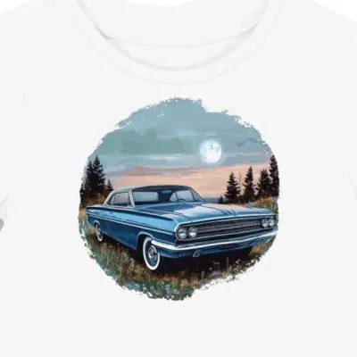 Koszulka damska biała z motywem Plymouth Fury