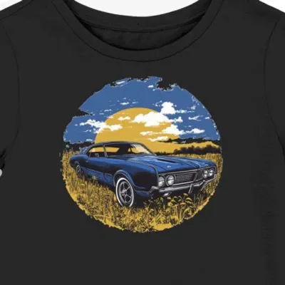 Koszulka damska czarna z grafiką Mercury Cougar