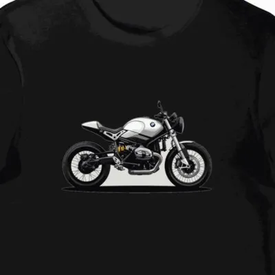 Koszulka męska czarna Modernistyczny Duch BMW R nineT
