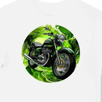 Koszulka męska biała Motocyklowa Elegancja na Koszulce