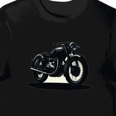 Koszulka męska czarna Motocyklowa Sztuka Velocette Venom