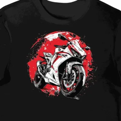 Koszulka męska czarna Szybkość i Styl Honda CBR1000RR