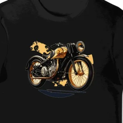 Koszulka męska czarna Z Inspiracją Brough Superior