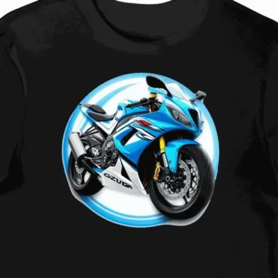 Koszulka męska czarna Stylowa z Motywem Suzuki GSXR1000