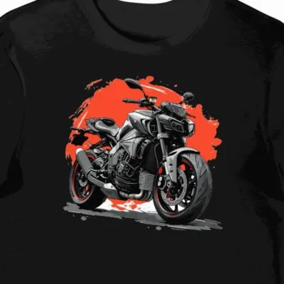 Koszulka męska czarna Zmysł Motocyklowej Prędkości