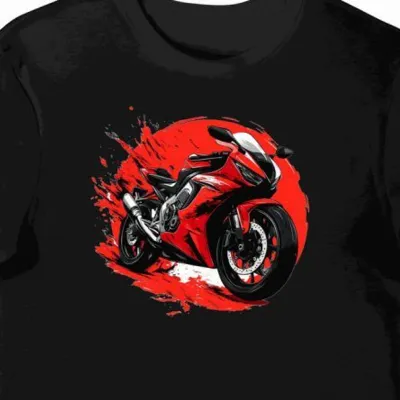 Koszulka męska czarna Zmotoryzowana Przygoda RC51