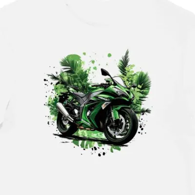 Koszulka męska biała Moto Adrenalina z Ostrą Jazdą