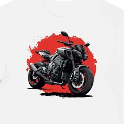 Koszulka męska biała Motocyklowa Ekstremalna Szybkość