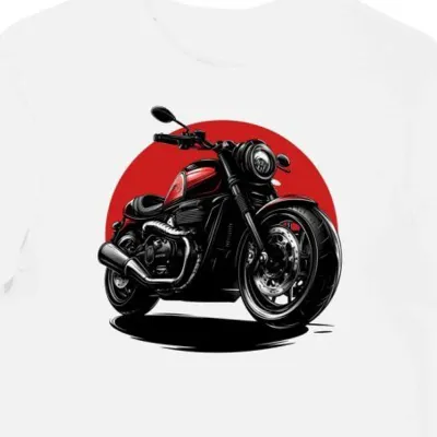 Koszulka męska biała Motocyklowy Styl Moto Guzzi California