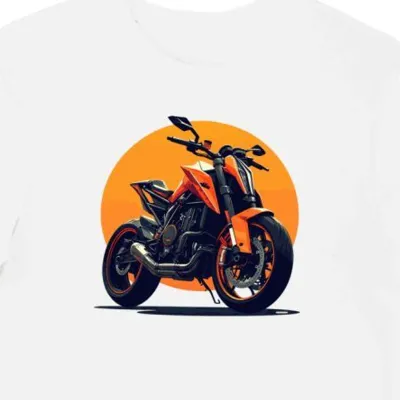 Koszulka męska biała Motocyklowa Inspiracja Super Duke