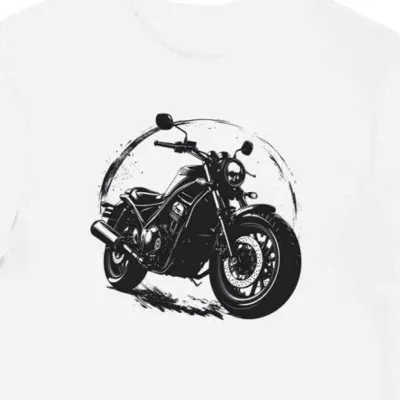 Koszulka męska biała Motocyklowa Wiatr i Adrenalina