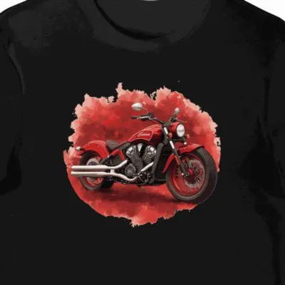 Koszulka męska czarna Ogniowy Blask Motocykla